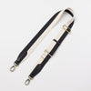 Striped webbing strap with black and white details - productimage