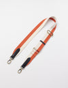 Striped webbing strap with copper and white details - product image