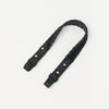 Suede Shoulder Strap - Black Suède with Classic Leather