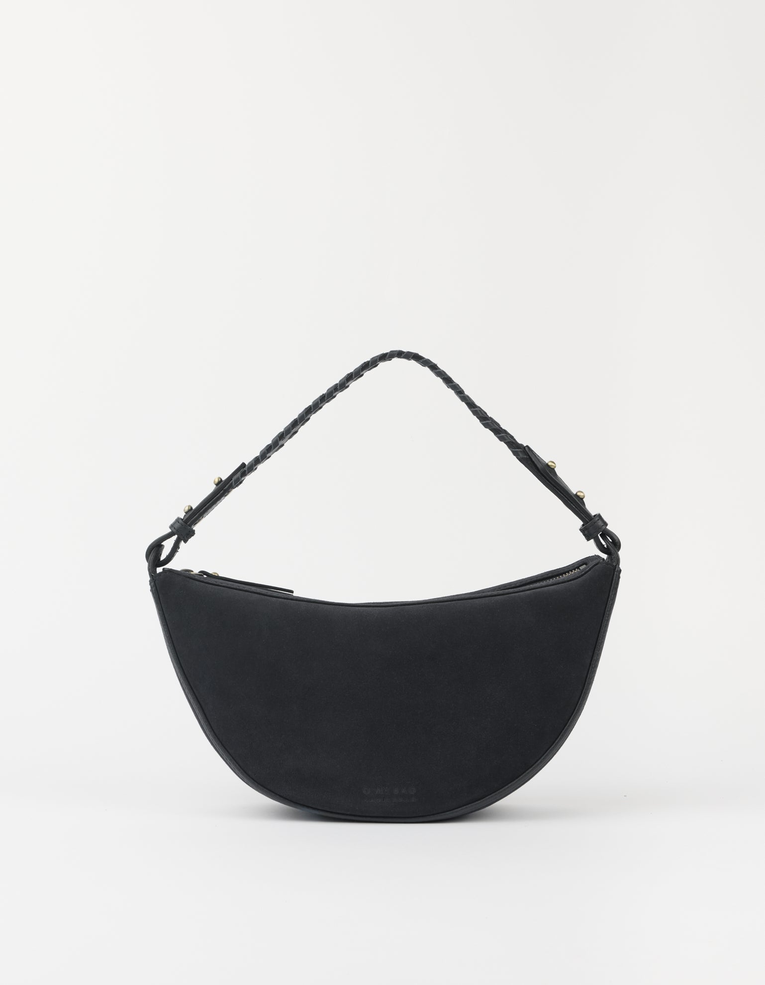 Suede Shoulder Strap - Black Suède with Classic Leather