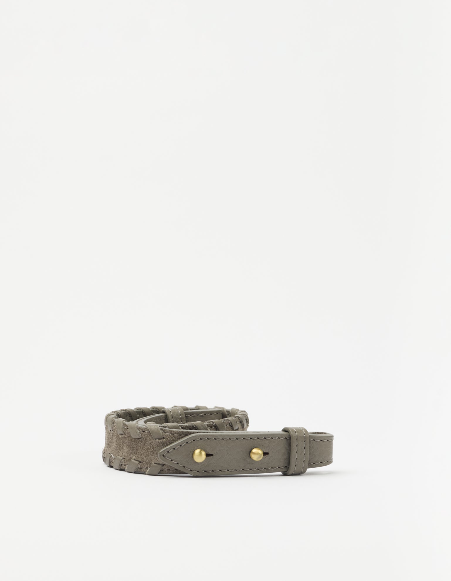 Suede Shoulder Strap - Clay Suède with Soft Grain Leather