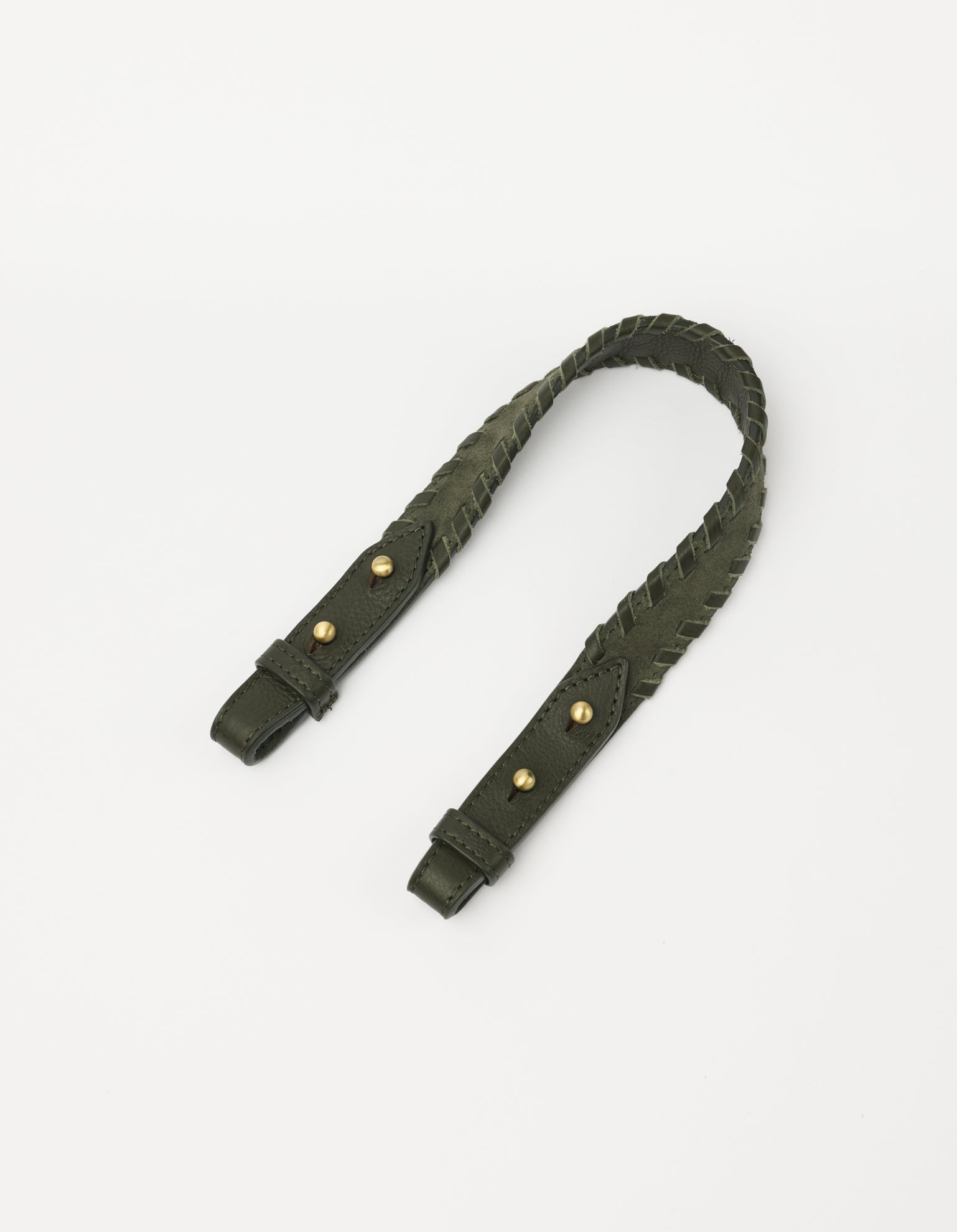 Suede Shoulder Strap - Moss Suède with Soft Grain Leather