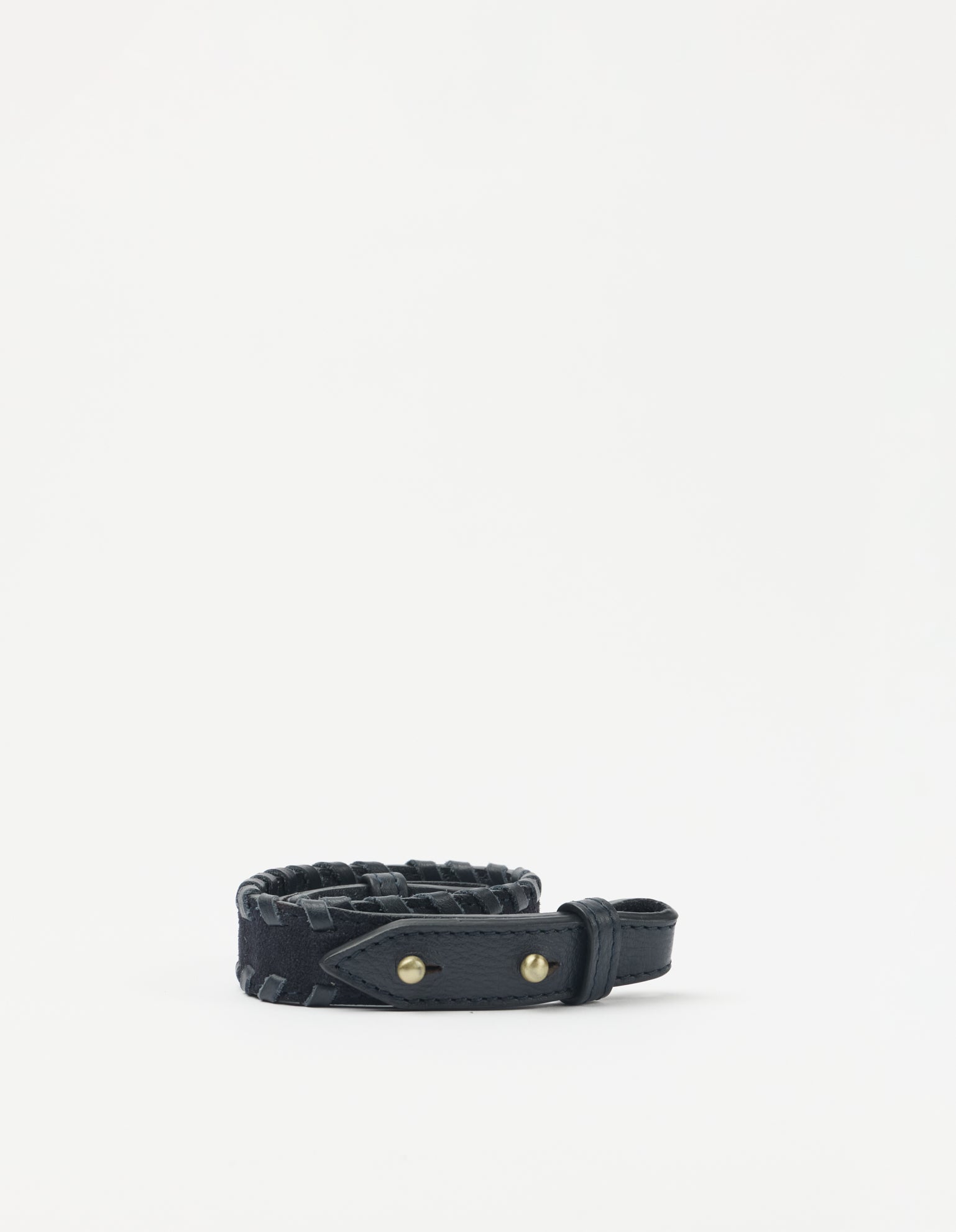 Suede Shoulder Strap - Universe Blue Suède with Soft Grain Leather