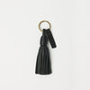 Bag Charm Tassle - Black Soft Grain Leather