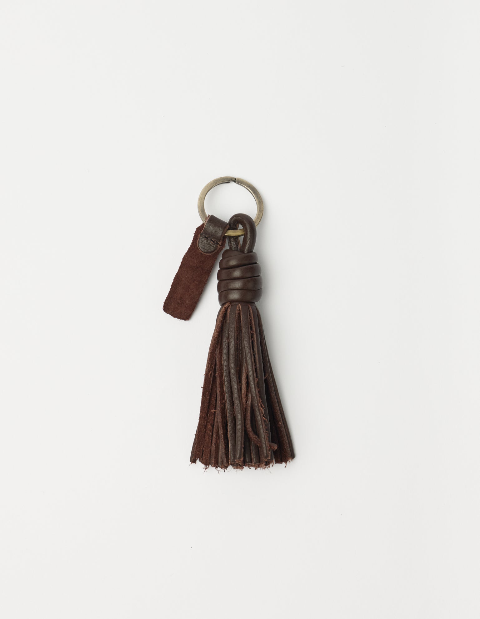 Bag Charm Tassle - Chocolate Soft Grain Leather