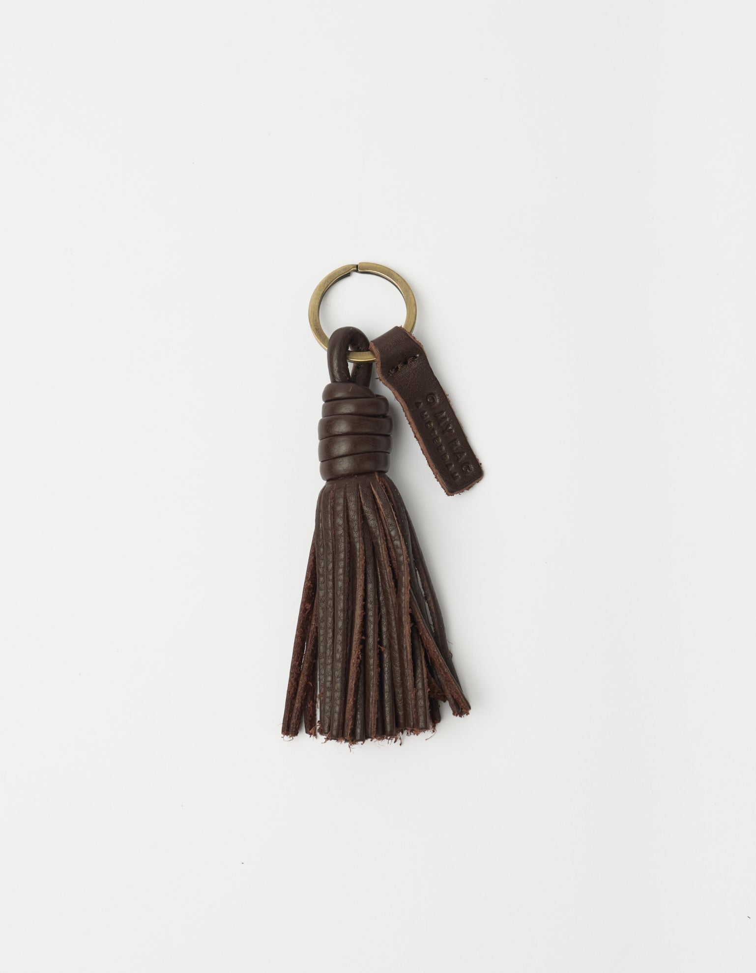 Bag Charm Tassle - Chocolate Soft Grain Leather