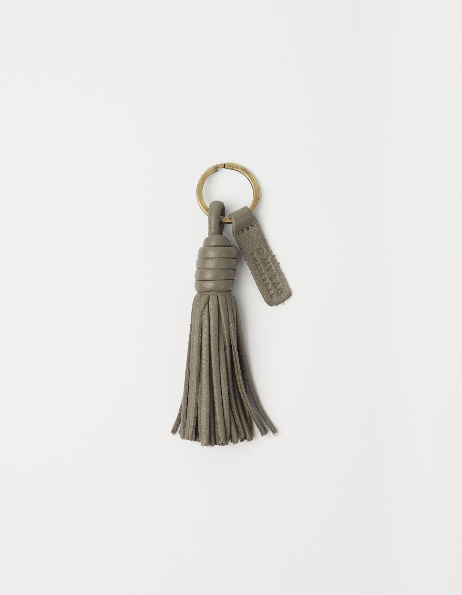Bag Charm Tassle - Clay Soft Grain Leather
