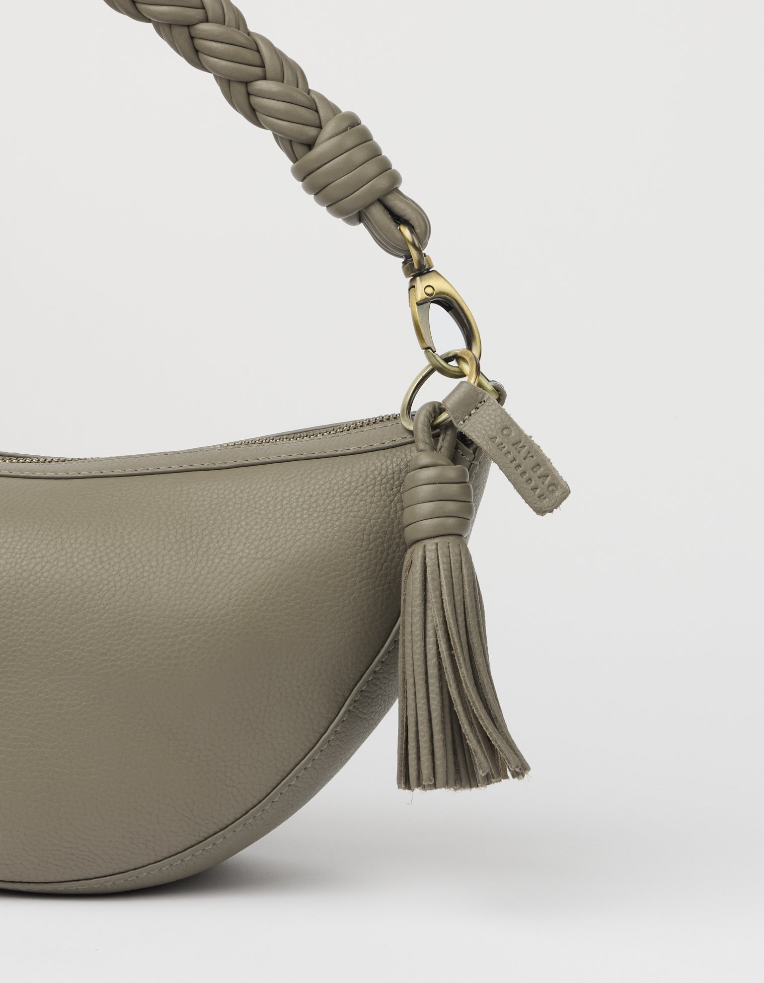 Bag Charm Tassle - Clay Soft Grain Leather
