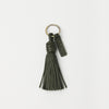 Bag Charm Tassle - Moss Soft Grain Leather