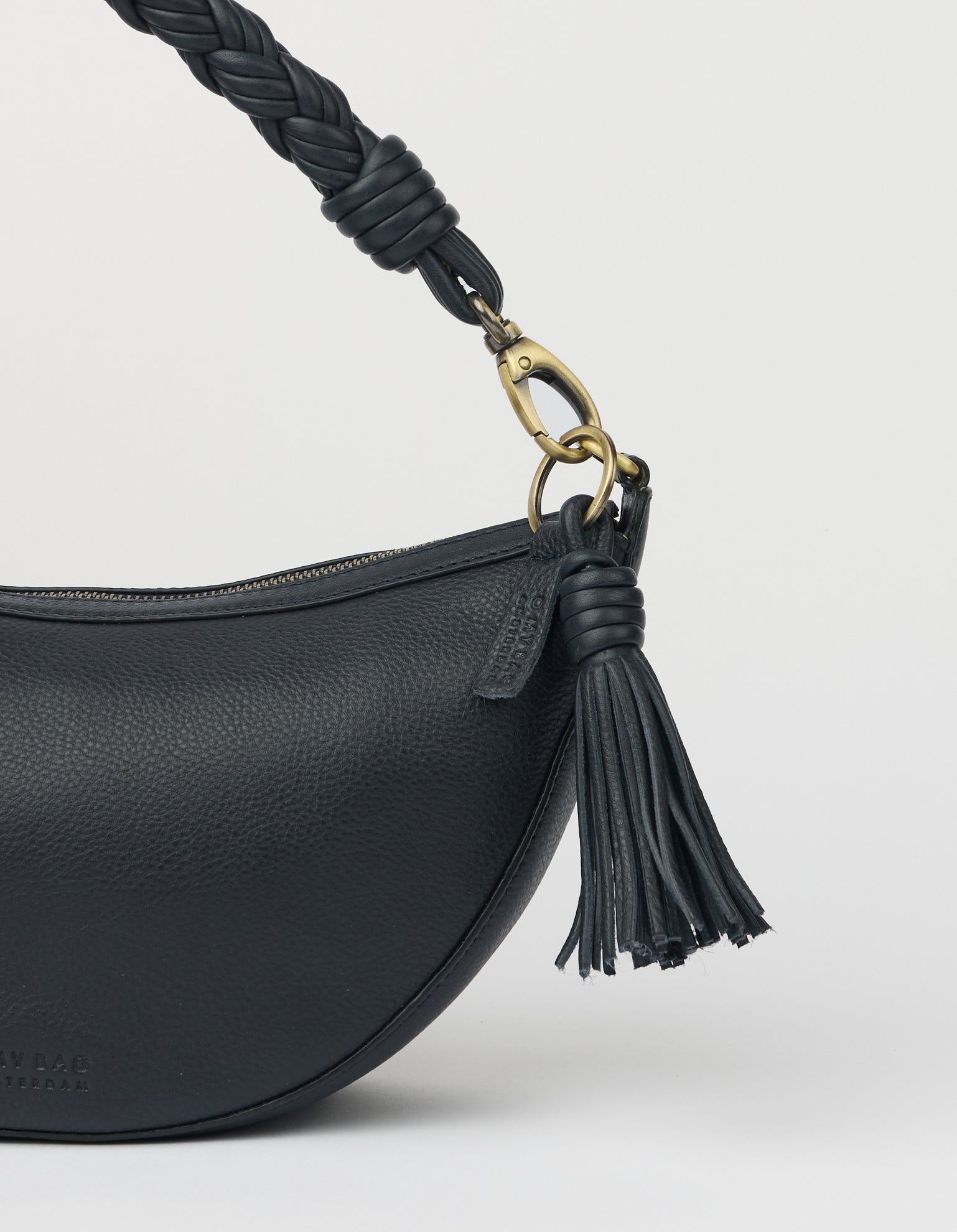 Bag Charm Tassle - Universe Blue Soft Grain Leather