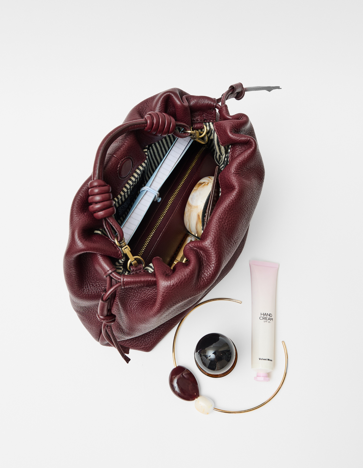 Kiki Midi - Dark Cherry Soft Grain Leather