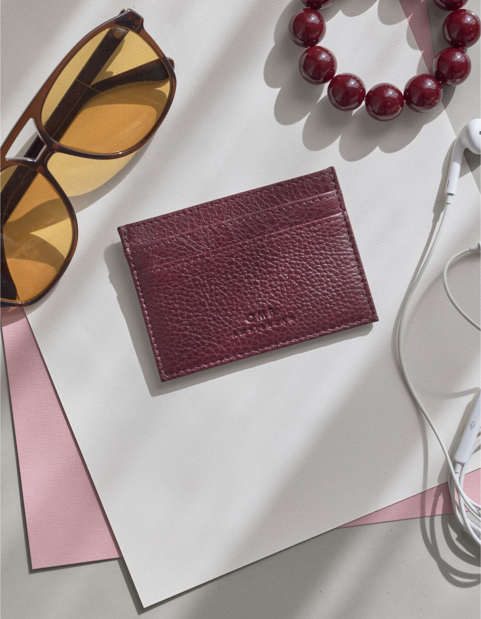 Mark's Cardcase - Dark Cherry Soft Grain Leather