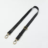 Bum Bag Strap in Black Stromboli Leather. Front product image.