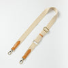 Organic cotton webbing strap in sand - product image