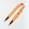 Webbing Strap Orange Webbing with Black Leather