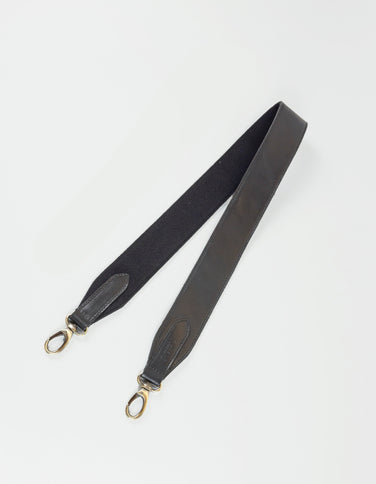 Short Crossbody Strap - Black Classic Leather