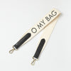 Canvas cotton handbag strap with leather details and logo print. product image