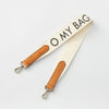 Canvas cotton handbag strap with leather details and logo print. product image
