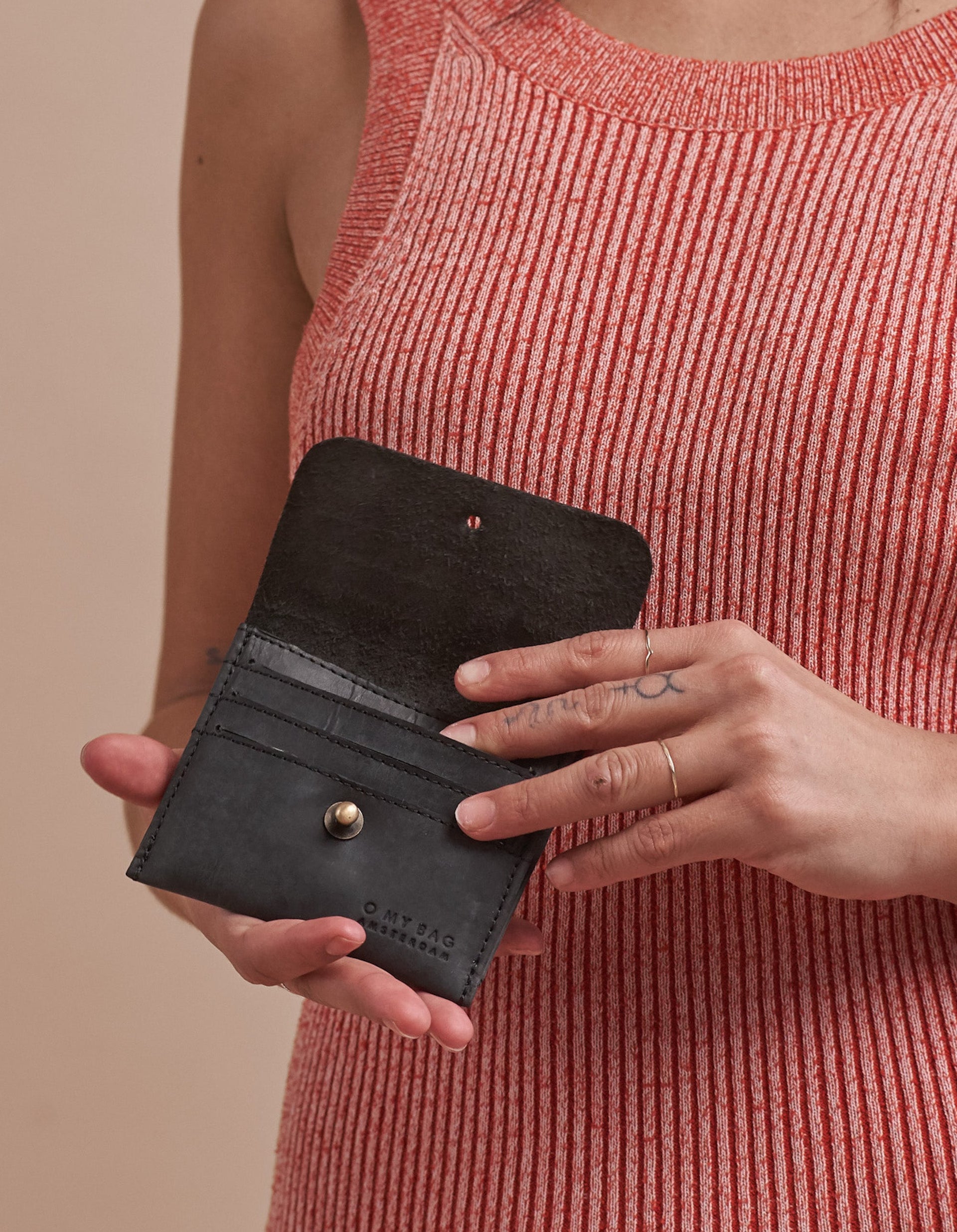 Perfectly Imperfect Cardholder - Black Hunter Leather