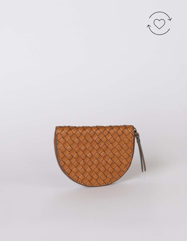 Pre-Loved - Laura Coin Purse - Cognac Woven Classic Leather