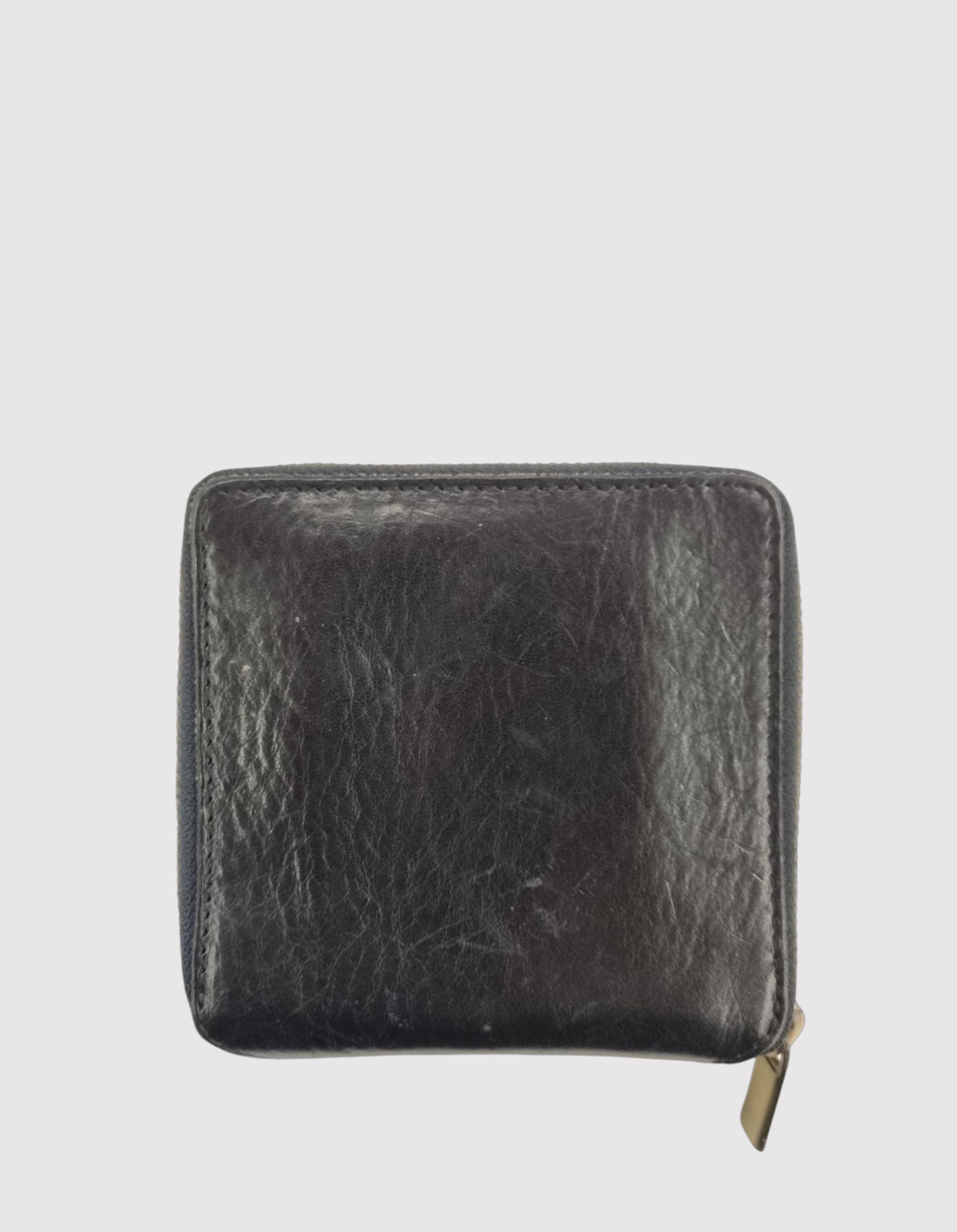 Pre-loved - Sonny Square Wallet - Black Stromboli Leather