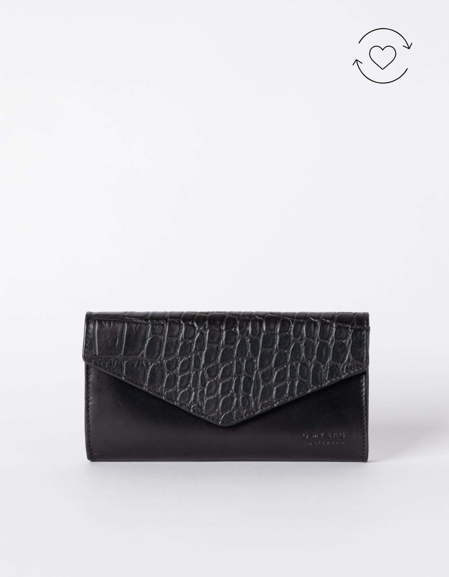 Pre-Loved - Envelope Pixie - Black Classic Croco