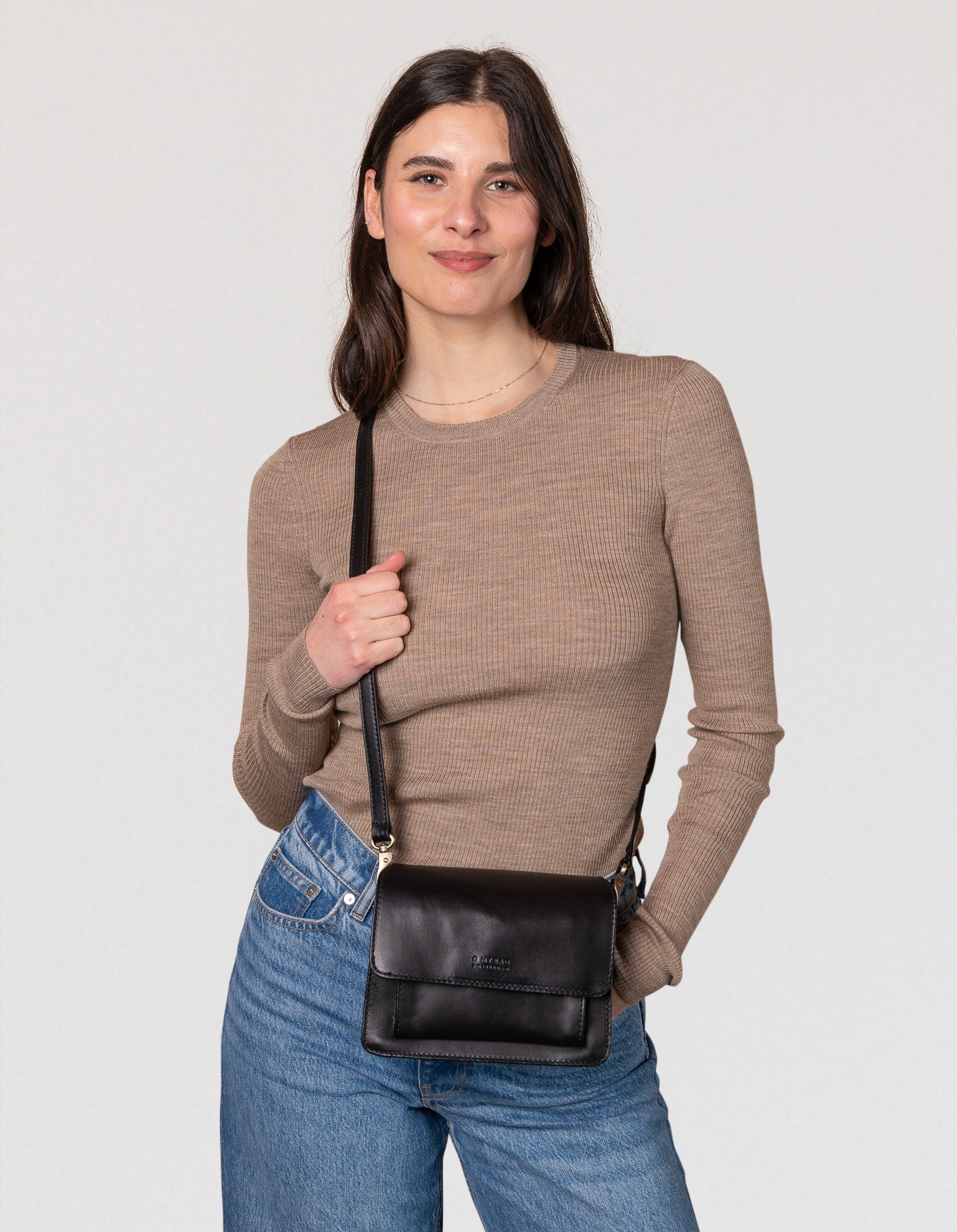 Harper Mini Black Classic Leather1