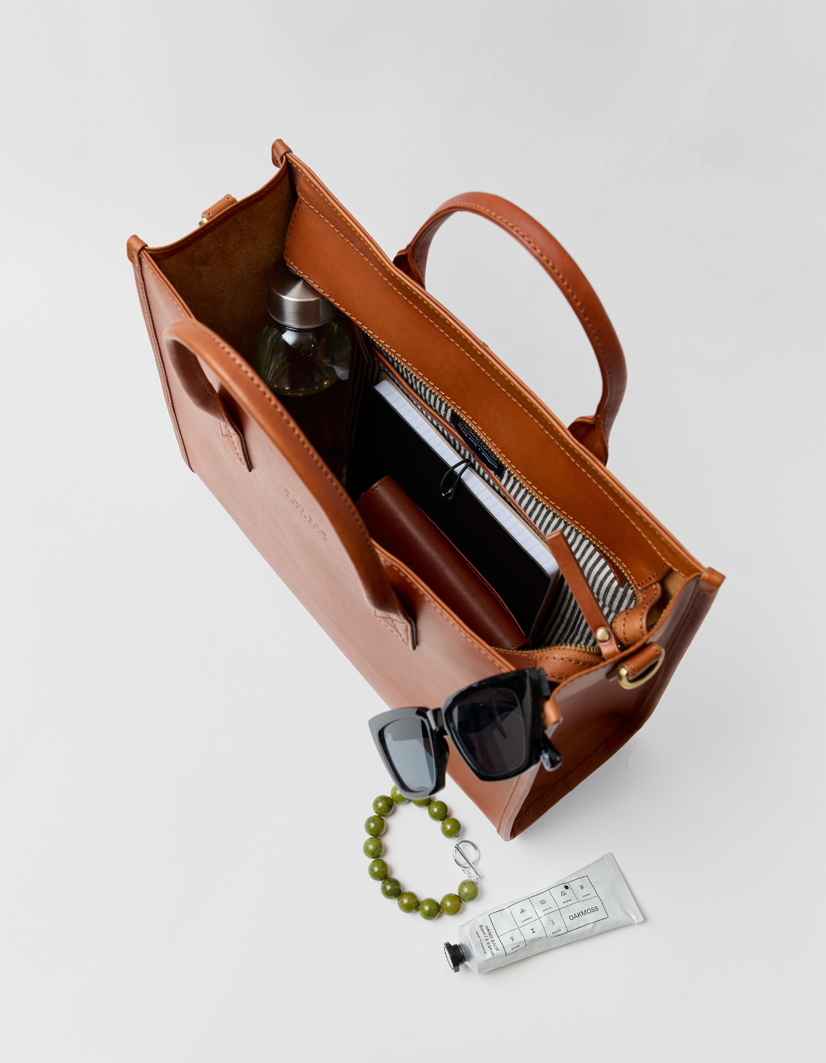 Jackie with Zipper - Cognac Classic Leather