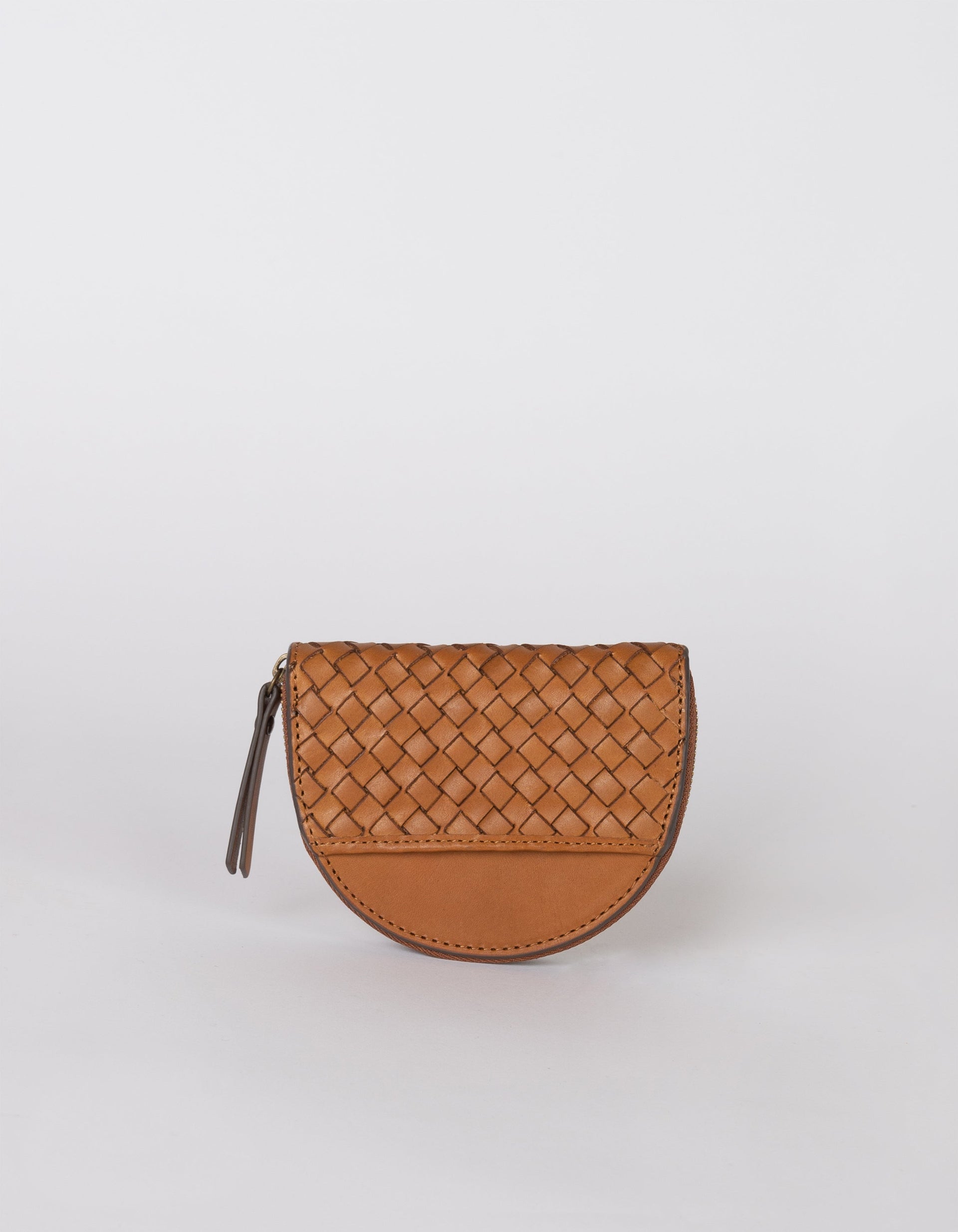 Pre-Loved - Laura Coin Purse - Cognac Woven Classic Leather