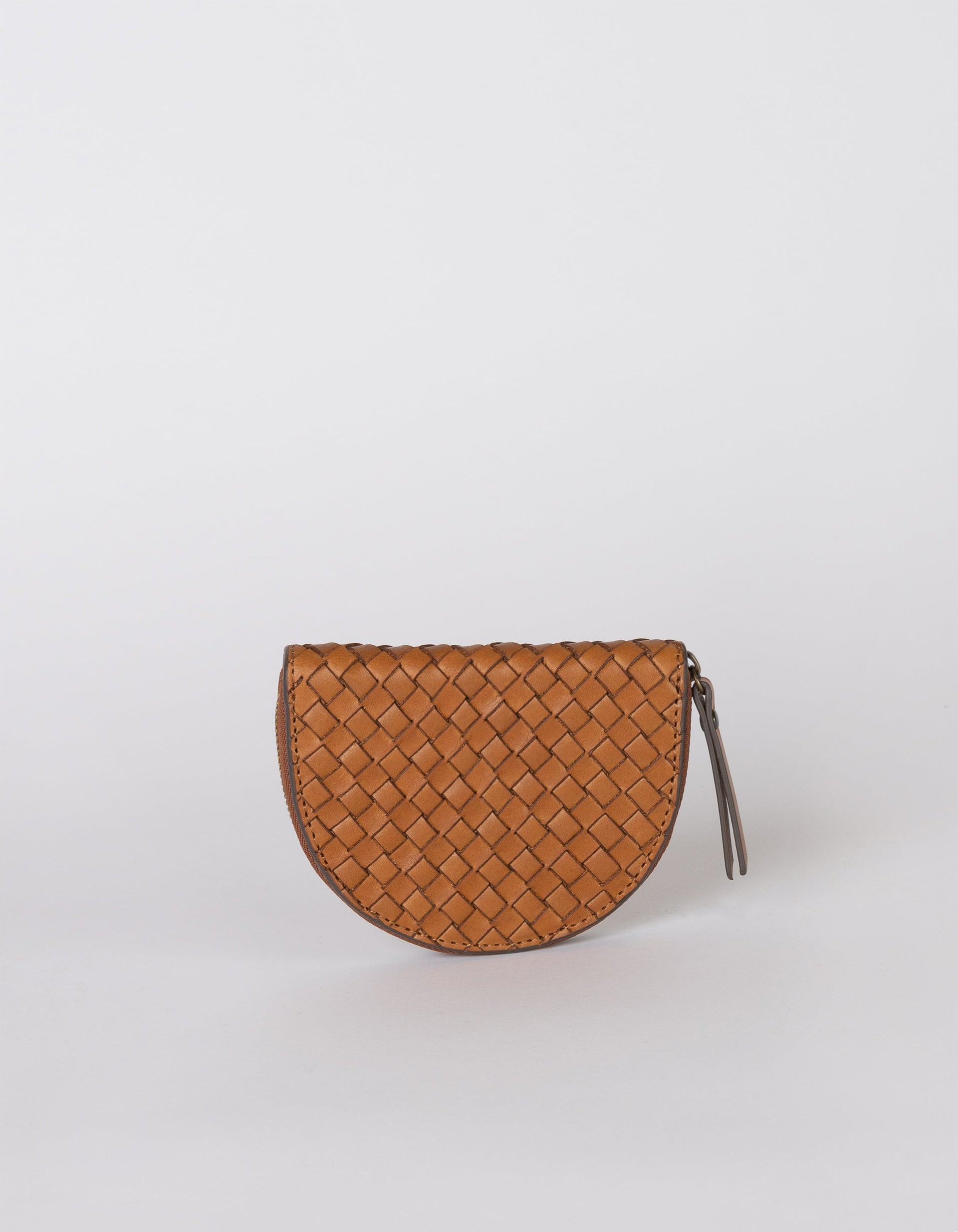 Pre-Loved - Laura Coin Purse - Cognac Woven Classic Leather