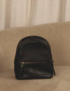 Inside bag video of Ivy black soft grain leather backpack