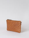 Lexi bag in cognac woven classic leather, side image