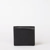 Black leather square wallet. Front product image