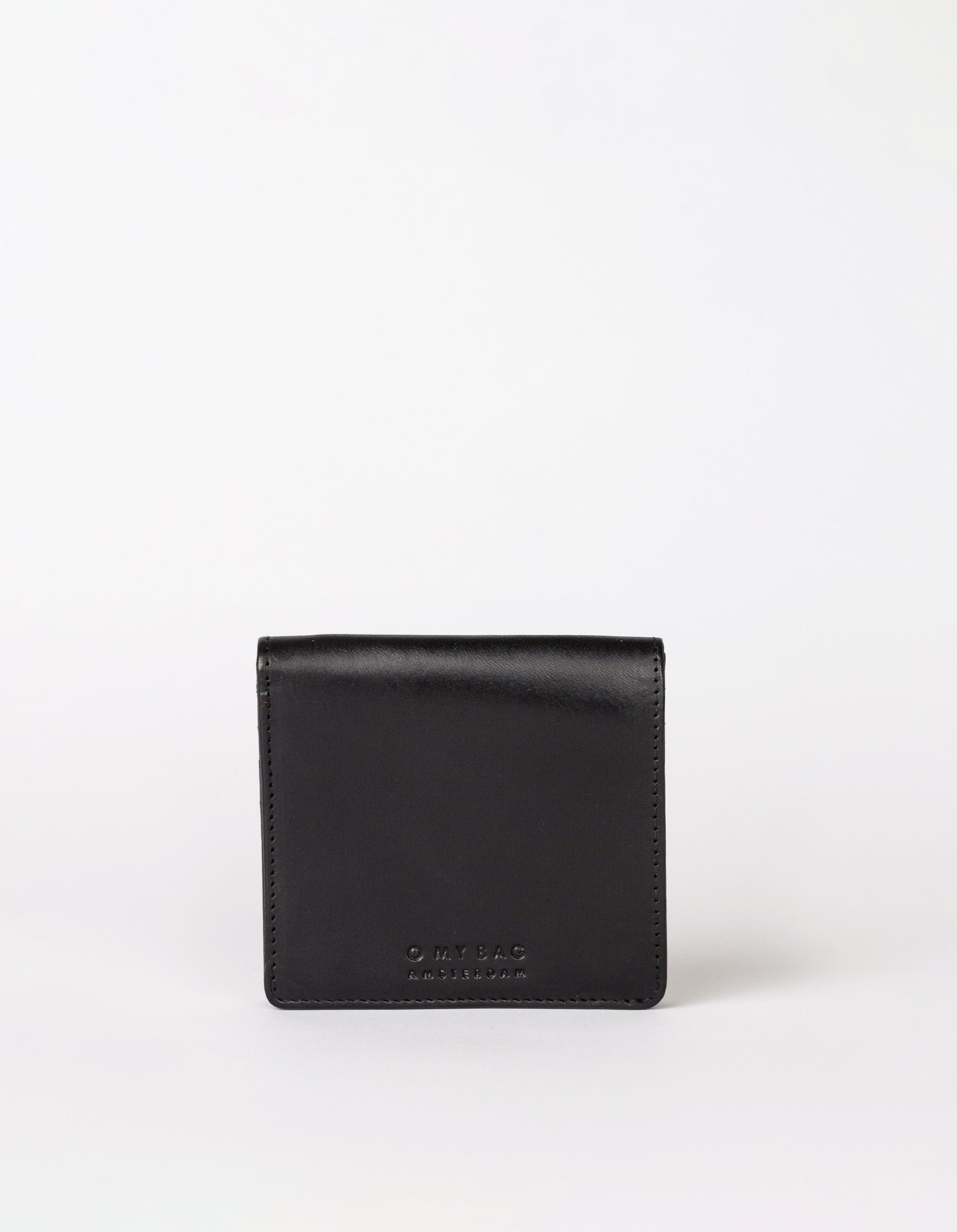 Alex Fold-Over Wallet - Black Classic Leather