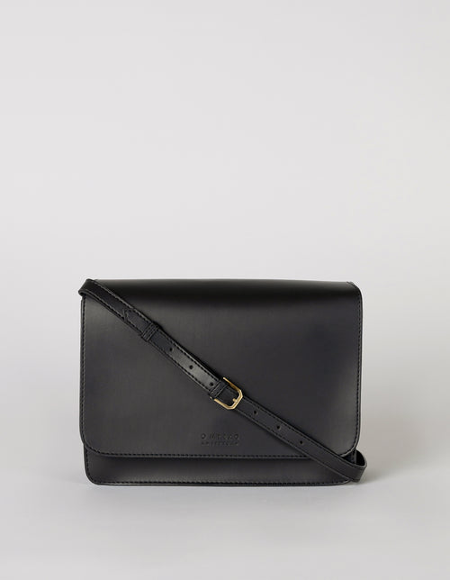 Audrey Apple Vegan Leather Rectangle Ladies Handbag, Front Product Image Full Leather Strap.