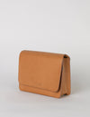 Audrey Apple Vegan Leather Cognac Rectangle Ladies Handbag, Side product image.
