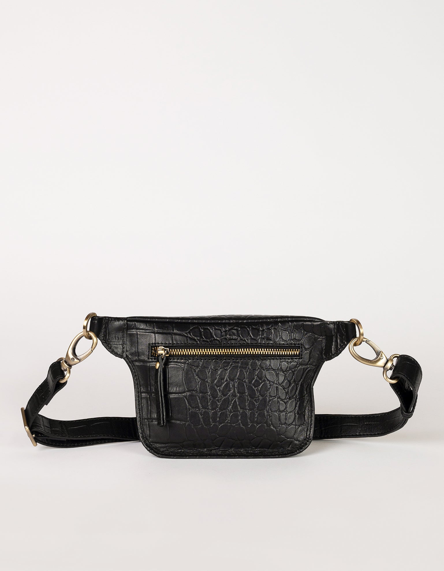 Beck's Bum Bag Black Classic Croco
