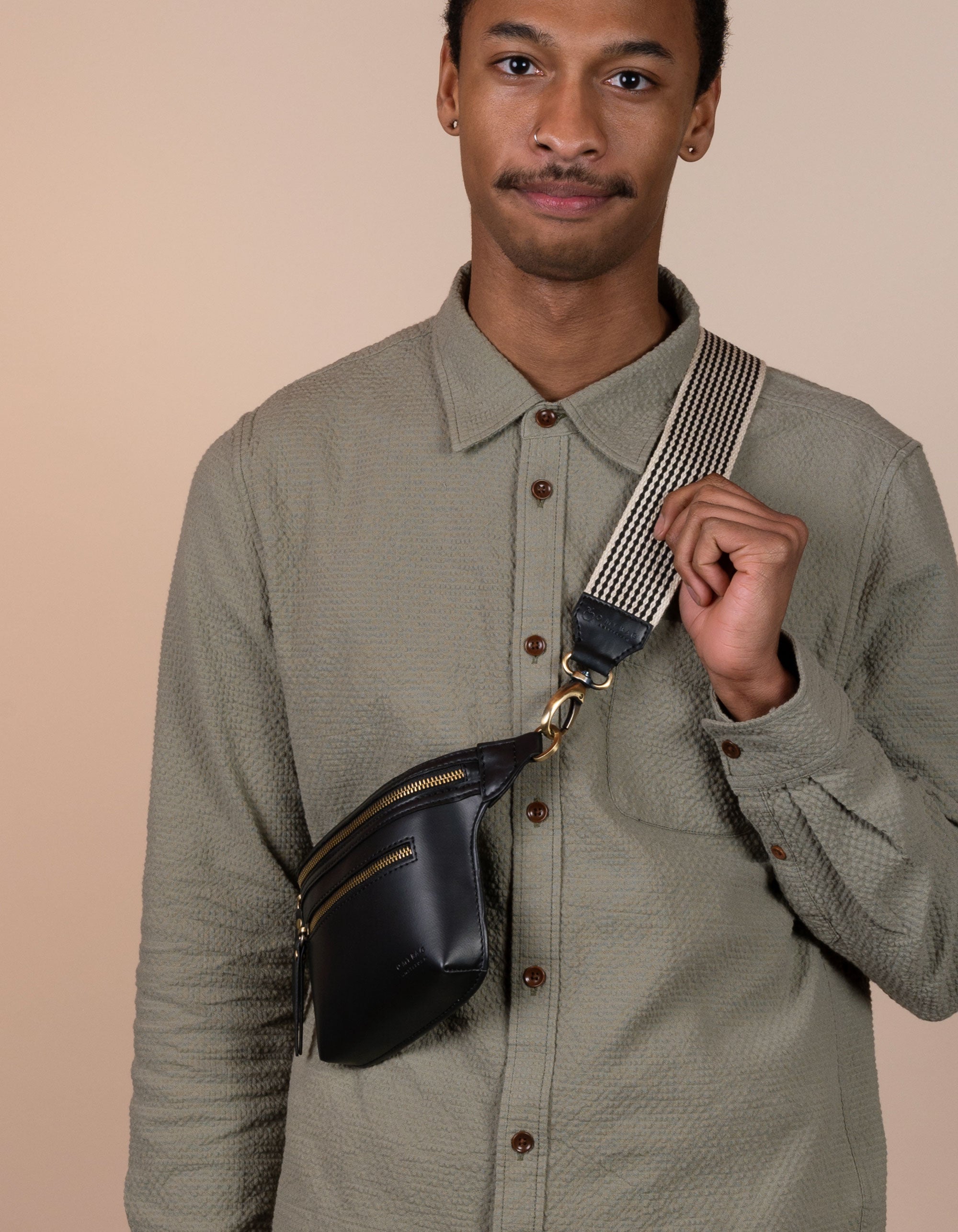 Beck s Bum Bag Black Apple Leather