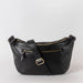 Drew Maxi in black soft grain leather with adjustable leather strap. Front product image.