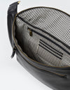 Drew Maxi in black soft grain leather without strap. Inside product image.