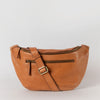 Drew Maxi in wild oak soft grain leather with adjustable leather strap. Front product image.