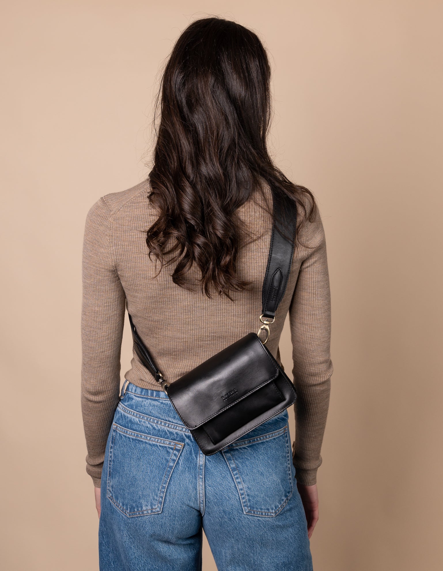Mini black leather crossbody Clearance