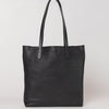 Georgia black soft grain leather bag - front product image