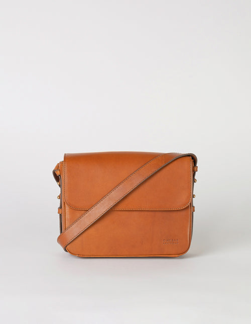 Women's Bum Bag Made of Leather and Teddy Fur in Cognac -  Israel