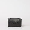 Harmonica Wallet Small Black Classic Leather by O My Bag. Square shape. Front product image