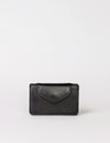 Harmonica Wallet Small Black Classic Leather by O My Bag. Square shape. Front product image