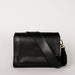 Harper Black Leather crossbody handbag. Front product image