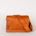 Harper Cognac Leather crossbody handbag. Front product image