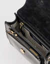 Harper Mini Black Leather crossbody handbag. Inside product image