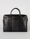 Black Leather business bag. Back product image.